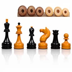 Chessnut Sensors Compatible Pieces – 1960's Soviet Championship Tal Chess Pieces Only Set - Ebonies - 4" King